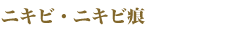 ニキビ・ニキビ痕